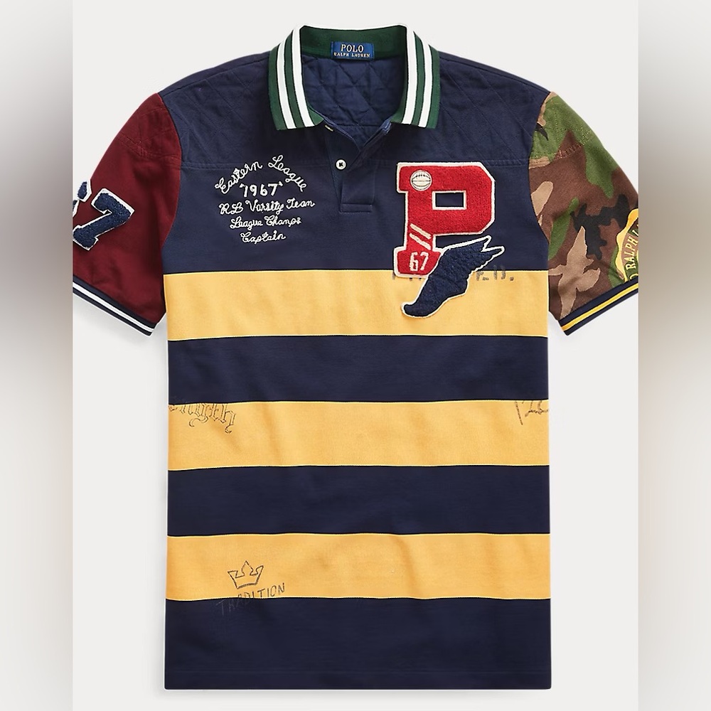 Polo Ralph Lauren P Wing Camo Rugby Short Sleeve Polo Shirt Size XS - Picture 12 of 14